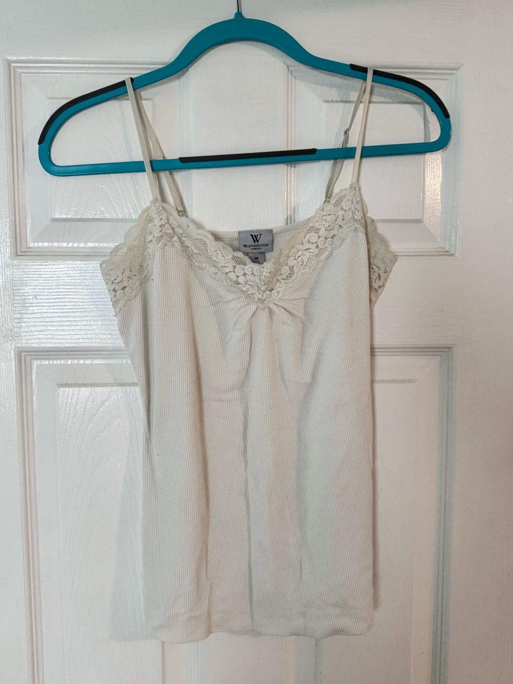 Worthington Cream Lace Trim Camisole